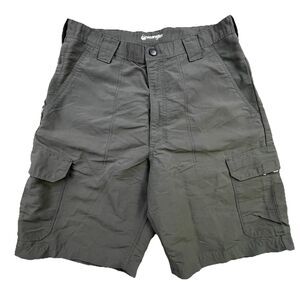 Wrangler Cargo Shorts Men's 34 Gray Outdoor Stretch Nylon Hiking Performance